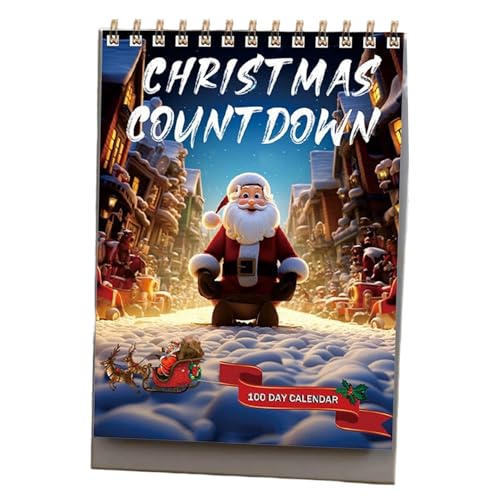 Weihnachts-Countdown-Kalender, abreißbarer 100-Tage-Countdown-Tischkalender für Zuhause, Büro, Dekoration Weihnachts-Countdown-Kalender, abreißbarer 100-Tage-Countdown-Tischkalender für Zuhause, Büro, Dekoration von NASSMOSSE