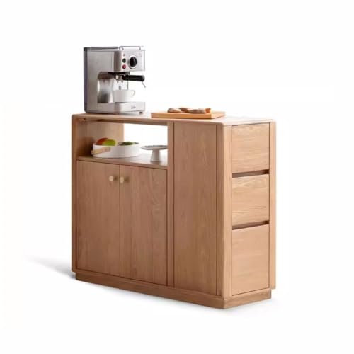 Buffetschrank Massivholz Sideboard Modern Einfache Eiche Trennwand Teeschrank Nordischer Wohnzimmerschrank Aufbewahrungsschrank Sideboard Schrank Küchenschrank von NASTYA