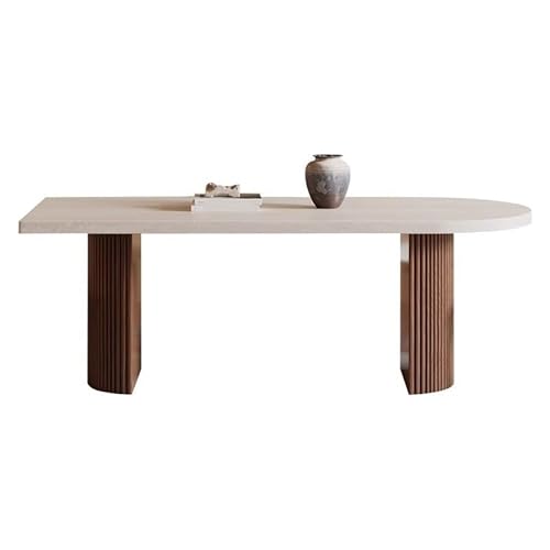 Esstisch Teetisch Kaffeetisch Rock Platte Esstisch Retro Holz Rechteckig Klein Haushalt Walnuss Farbe Couchtische für Wohnzimmer von NASTYA