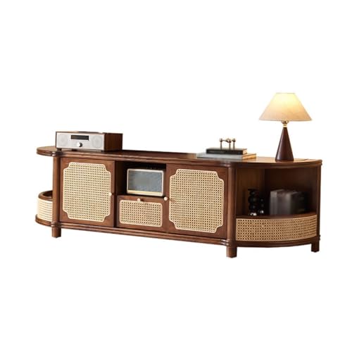 Moderne TV-Ständer Kreativer TV-Schrank Aus massivem Rattanholz, Wohnzimmerschrank, Schrank Für In Der Gastfamilie TV-Schrankständer für Wohnzimmer von NASTYA