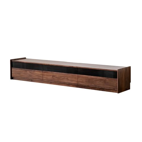 Moderner TV-Ständer, 180 cm, Unterhaltungszentrum aus Walnuss für Zuhause, minimalistischer Aufbewahrungsschrank für Wohnzimmer, Stehkonsole, TV-Möbelständer für Wohnzimmer (180 x 45 x 40 cm) von NASTYA