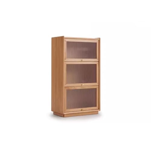 NASTYA Buffetschrank Massivholz Aufbewahrungsschrank Einfache Haushalt Eiche Kombination Sideboard Haushalt Vitrine Aufbewahrungsschrank Sideboard Schrank Küchenschrank von NASTYA