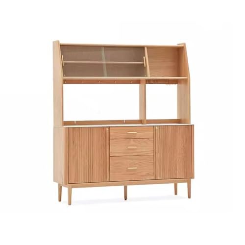 NASTYA Buffetschrank Massivholz Schiefer Sideboard Modern Schlicht Kleine Wohnung Restaurant Große Kapazität Aufbewahrungsschrank Sideboard Schrank Küchenschrank von NASTYA