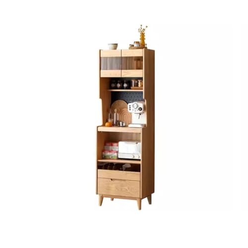 NASTYA Buffetschrank aus Massivholz Sideboard Modern Schlicht Kleine Wohnung Esszimmer Eiche Multifunktionaler Aufbewahrungsschrank Sideboard Schrank Küchenschrank von NASTYA