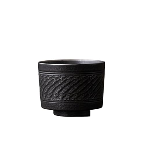 Teetassen Teetasse Antik Silber Gold Schwarz Teetasse Handgemachte Chinesische Gastgebertasse Retro Groß gefrostet Kung Fu Teeset Einzeltasse Kaffeetasse von NASTYA