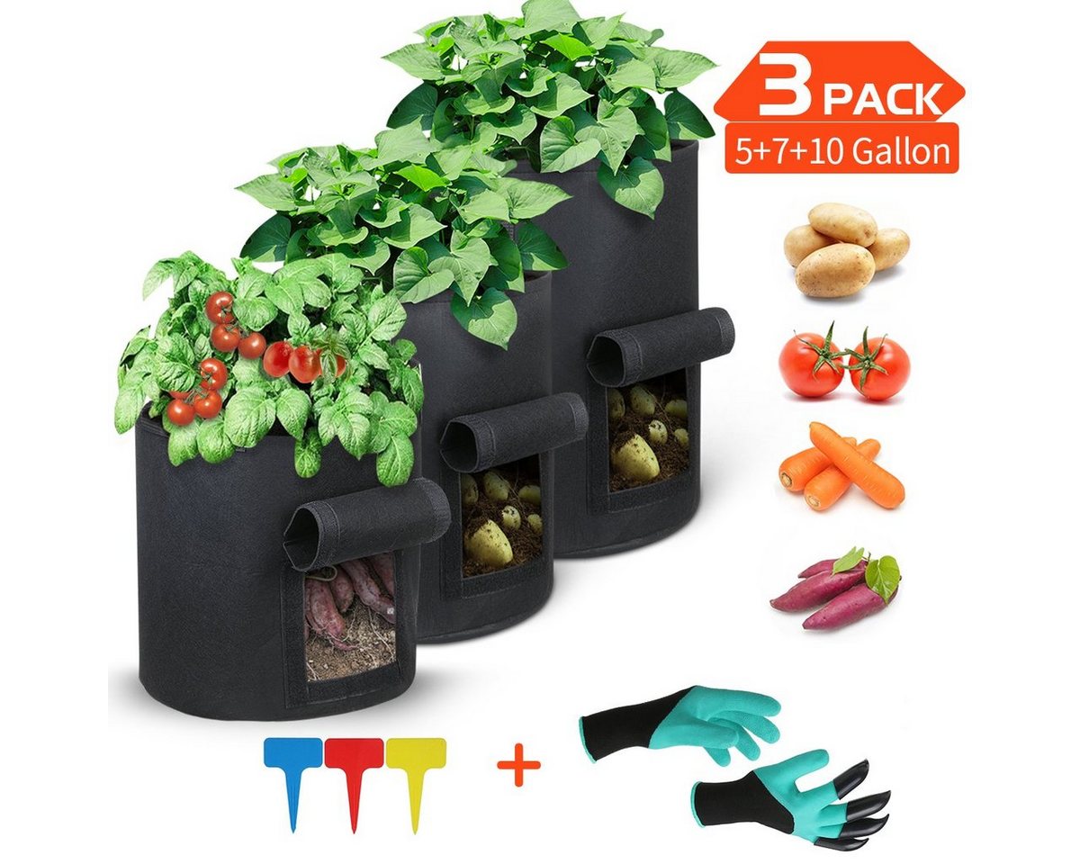 NASUM Anzuchttopf Planting Bag Set: Hochwertige Gartenpflege!, hochwertiges Material für nachhaltiges Pflanzenwachstum von NASUM