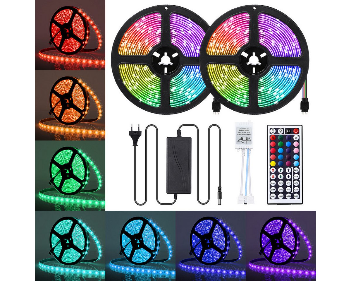 NASUM Smarte LED-Leuchte RGB LED Streifen 2x5m von NASUM – App-steuerbares Smart LED Band NASUM Smarte LED-Leuchte RGB LED Streifen 2x5m von NASUM – App-steuerbares Smart LED Band von NASUM