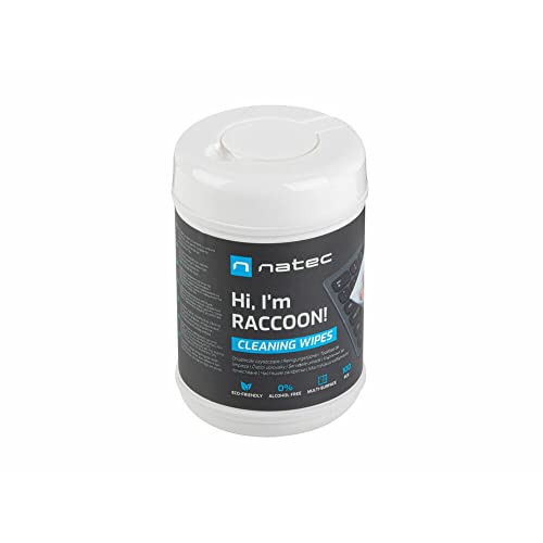 NATEC Reinigungstücher Racooon 10x10 cm Packung 100 UDS von NATEC