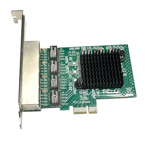 Gigabit-Ethernet-Karte mit 10/100/1000 Mbit/s, 4 Ports, mit Low-Profile-Halterung für Realtek Chipsatz Gigabit-Ethernet-Karte mit 10/100/1000 Mbit/s, 4 Ports, mit Low-Profile-Halterung für Realtek Chipsatz von NATEFEMIN