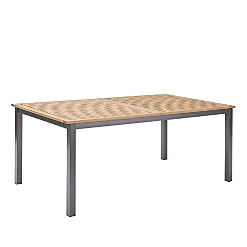 NATERIAL - Gartentisch ausziehbar ORIS - Ausziehtisch für 6 bis 8 Personen - 180-240x100 cm - Aluminium - Holz Eukalyptus von NATERIAL