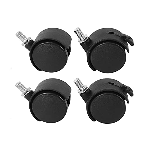 NATHA Set von 4 Screw In Lenkradrollen - 2 mit Lock-Funktion von NATHA