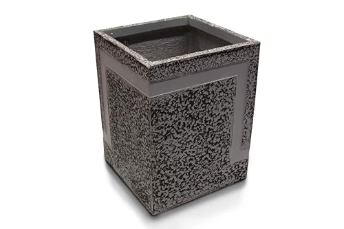 NATINDESIGN Pflanzkübel Eckig Betonoptik 47x35cm (75L) | Pflanzkübel Grau Modern | Pflanzkübel Groß außen Beton Optik | Blumentrog Aussen und Innen | Übertopf Beton Optik von NATINDESIGN