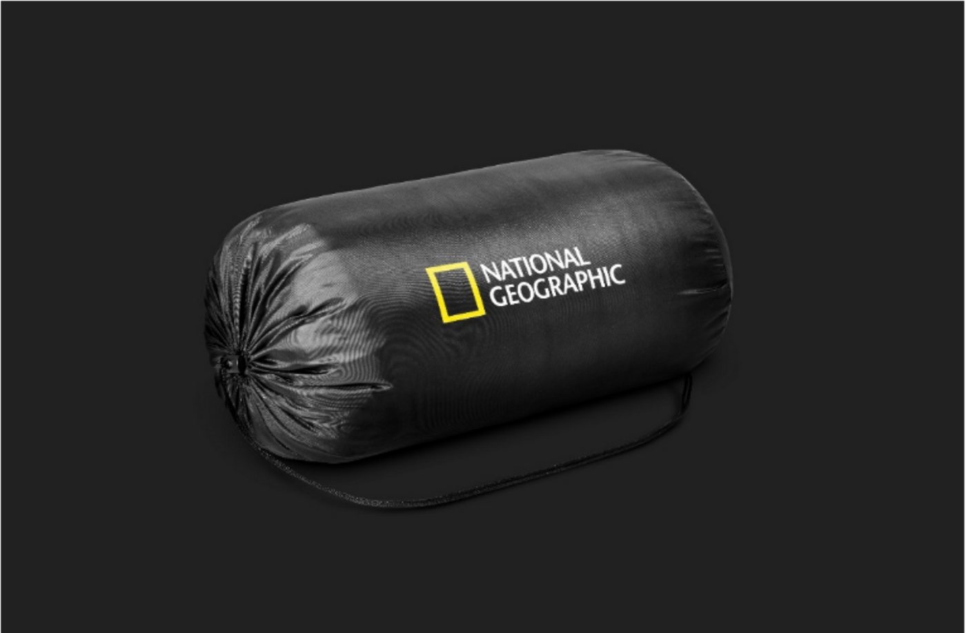 NATIONAL GEOGRAPHIC Schlafsack Outdoor Schlafmatte für Wandern Camping Übernachtungen in Schwarz von NATIONAL GEOGRAPHIC