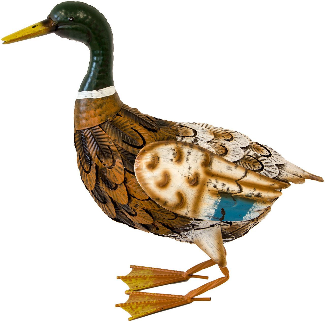 Lemodo Gartenfigur Metallfigur Ente 45 cm hoch, (1 Stück), handgearbeitet von Lemodo