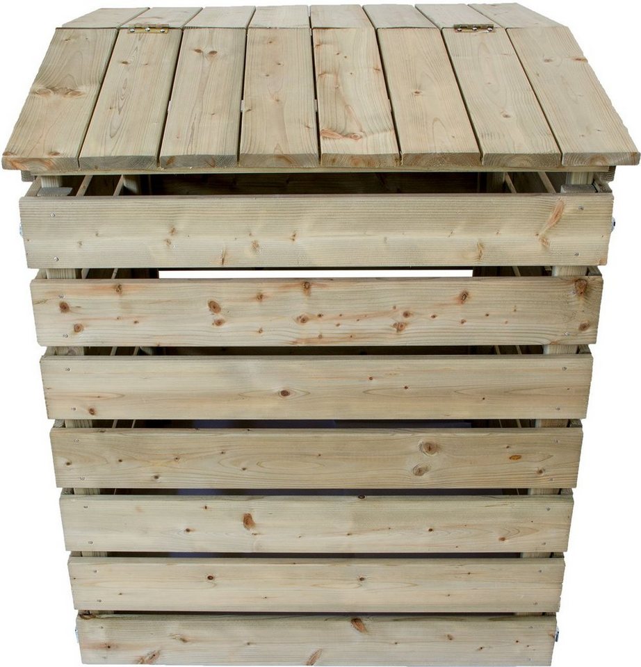 NATIV Garten Komposter Komposter aus Holz mit Deckel, BxTxH: 72x75,6x91,5 cm, mit aufklappbaren Deckel von NATIV Garten