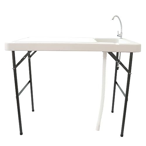 LEMODO klappbarer Filetiertisch | tragbare Camping Spüle | Outdoor Waschbecken mit großer Arbeitsfläche | Mobiles Spülbecken zur Erweiterung der Outdoorküche | Outdoor Spüle ideal für Angler von NATIV