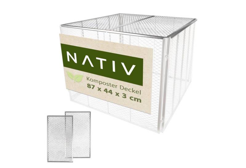 NATIV Komposter Deckel für Metallkomposter 80x80cm 2erSet, Abdeckung für Komposter, Stecksystem, In zwei verschiedenen Größen erhältlich von NATIV