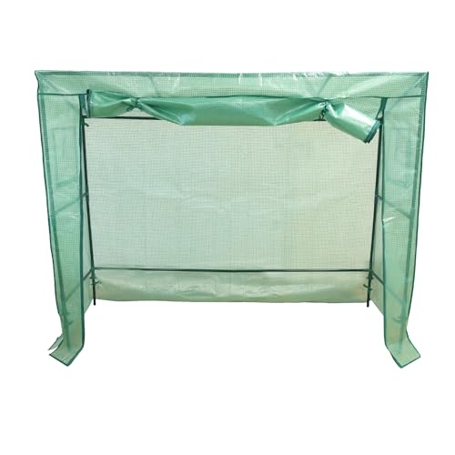 NATIV Robustes Tomaten Gewächshaus, Foliengewächshaus mit 2 Fenstern, Tomatenhaus mit aufrollbarer Türe, Tomatendach 200 x 77 x 169 cm, Tomatengewächshaus aus grüner Gewächshausfolie NATIV Robustes Tomaten Gewächshaus, Foliengewächshaus mit 2 Fenstern, Tomatenhaus mit aufrollbarer Türe, Tomatendach 200 x 77 x 169 cm, Tomatengewächshaus aus grüner Gewächshausfolie von NATIV