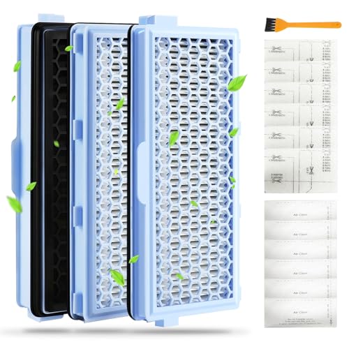 3 PCS Hepa Filter Staubsauger,mit 6 Motorschutzfiltern und 6 Abluftfiltern und 1 Bürste Accessory Set Filter,für Miele Vacuum Cleaner [Compact C1 & C2, Complete C2 & C3, S8340]-Blau von NATNAV
