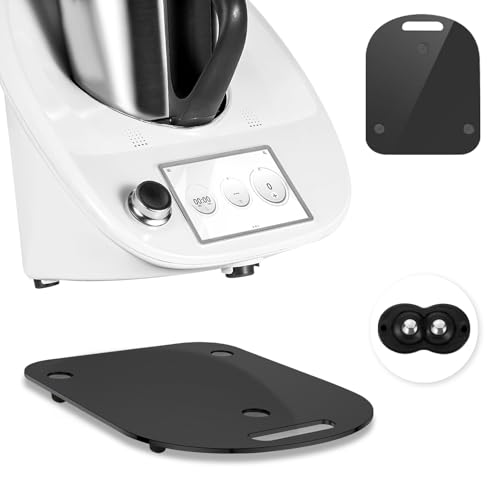 Gleitbrett für Thermomix TM6/TM5, Thermomix Gleitbrett mit Griff Brett für Thermomix mit Rollen, Müheloses Verschieben für Thermomix Vorwerk Küchenmaschine TM6 TM5, Schwarz von NATNAV