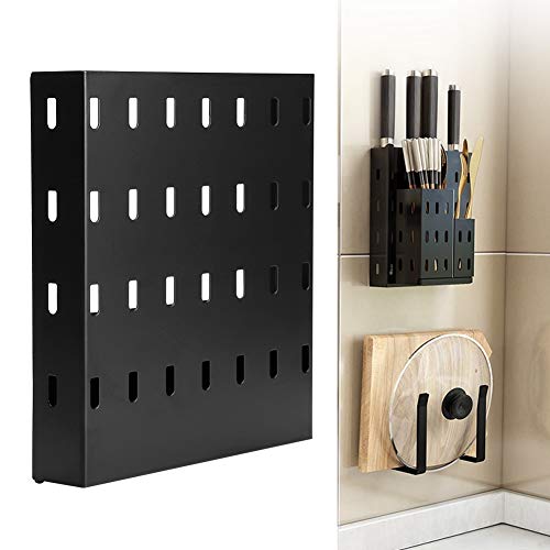 Messerblöcke, Universal Knife Storage Organizer, Wandbehang Messerhalter, Edelstahl für die Wohnküche, Schwarz von NATRUSS