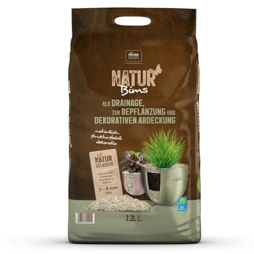 PATZER Natur Bims Granulat Fein 3-8 mm - 12 Liter von NATUR Erde