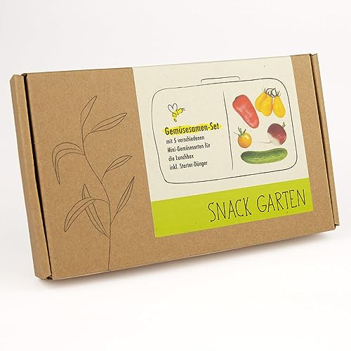 LUNCHBOX GARTEN Gemüsesamen-Geschenkbox - 4 Sorten Snackgemüse von NATUR KRAFTWERK