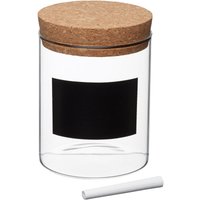 KitchenCraft Natural Elements Jar de Storage de Ecological Glass & Label de Customisable Slate 10 x 13 cm 700 ml von NATURAL ELEMENTS