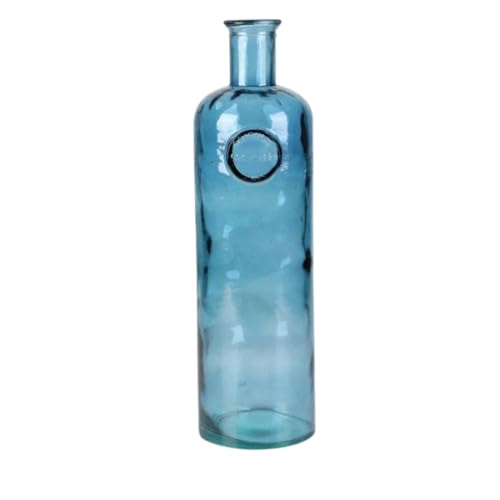 NATURAL LIVING Adele Vase, 4 l, Saphir, aus recyceltem Glas, D13 x H45 cm von NATURAL LIVING