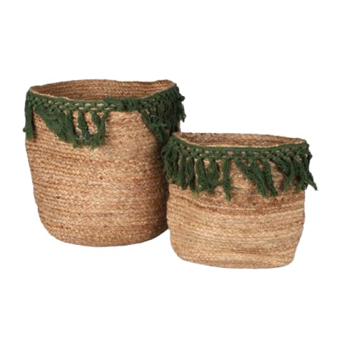 NATURAL LIVING" JUTEKORB "NATUR MIT GEFLECHT X2ST. H25CM UND H30CM NATURAL LIVING" JUTEKORB "NATUR MIT GEFLECHT X2ST. H25CM UND H30CM von NATURAL LIVING