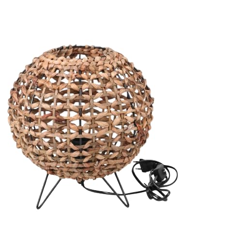 NATURAL LIVING LAMPE NOA SCHWARZE METALLSTRUKTUR UND WASSERHYAZINTHE H30CM von NATURAL LIVING