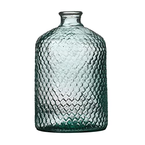 NATURAL LIVING Serena Vase aus recyceltem Glas, 5 l, Durchmesser 18,5 cm x Höhe 31 cm von NATURAL LIVING