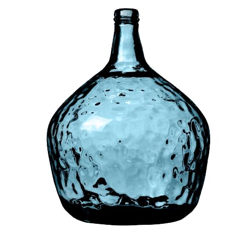 NATURAL LIVING VASE Dame Jeanne 16L Saphir AUS RECYCELTEM Glas D29CM X H42CM von NATURAL LIVING