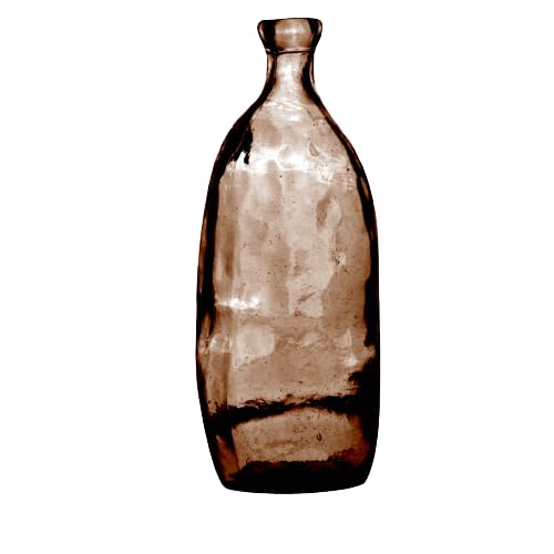 NATURAL LIVING VASE LEA 13,6L Bernstein AUS RECYCELTEM Glas Durchmesser 25CM X H51CM von NATURAL LIVING