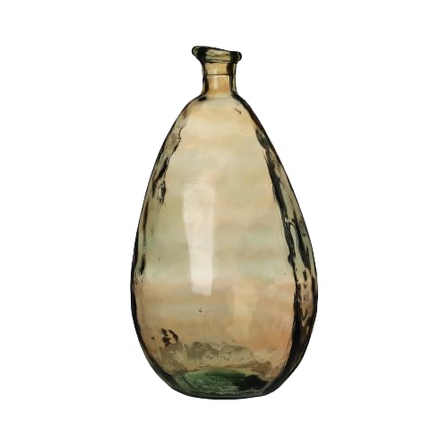 NATURAL LIVING VASE Lou 12L BERNSTEINFARBEN AUS RECYCELTEM Glas D25CM X H47CM von Urban Living