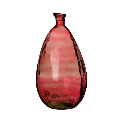 NATURAL LIVING VASE Lou 12L Rubi AUS RECYCELTEM Glas D25CM X H47CM von NATURAL LIVING