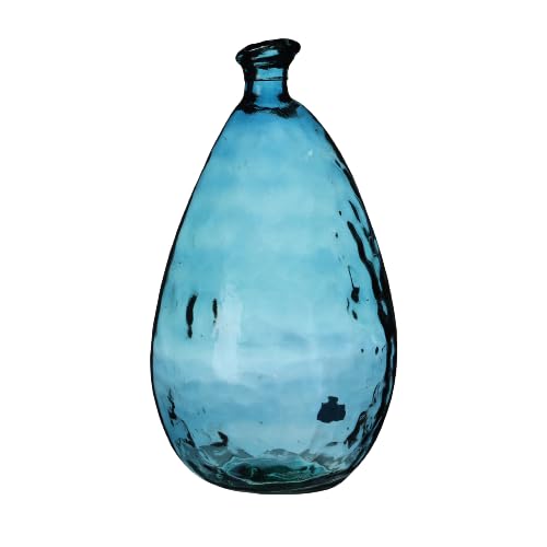 NATURAL LIVING VASE Lou 12L Saphir AUS RECYCELTEM Glas D25CM X H47CM von Urban Living