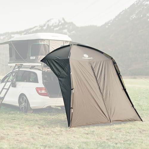NATURBUMMLER® Heckzelt Auto [UV50+ & wasserdicht] Heckklappenzelt für SUV, Van & Kombi – Autozelt mit Saugnäpfen & Reißverschlusstür (2m Stehhöhe) – ideal für Camping & Reisen (Grün) von NATURBUMMLER