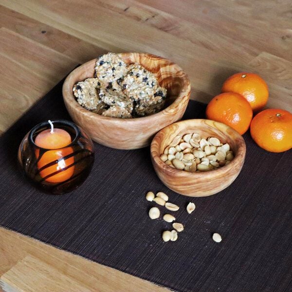 NATUREHOME 2er Set Schalen Olivenholz Ø ca. 16 und 10 cm von NATUREHOME