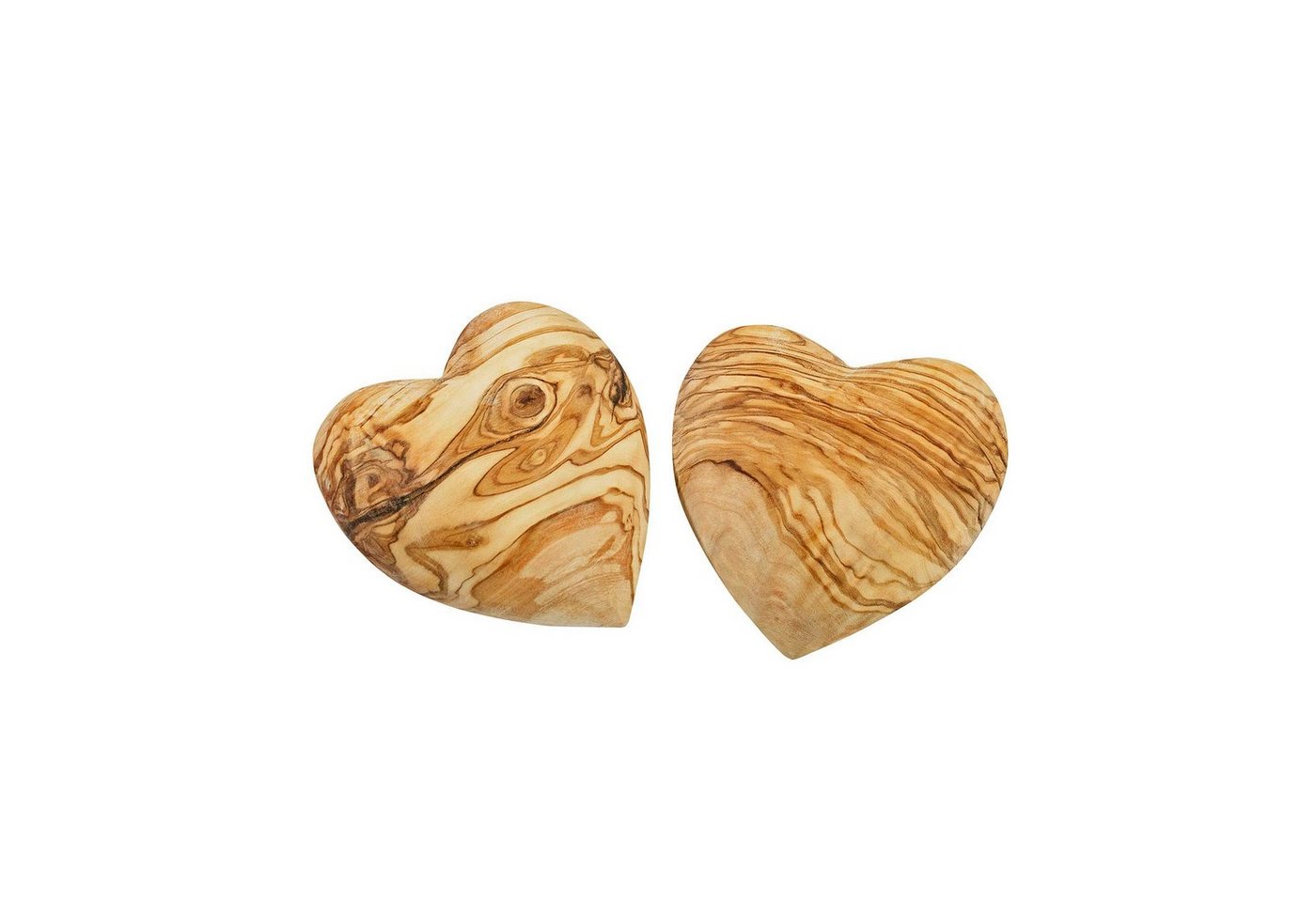 NATUREHOME Dekoobjekt 2er Set Deko-Herz Olivenholz 5 cm (2er Set, 2 St) von NATUREHOME
