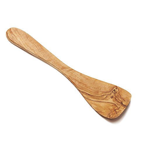 NATUREHOME Olivenholz Pfannenwender - 30 cm handgefertigter Edelholz Küchenhelfer zum Kochen backen braten Grillen von NATUREHOME