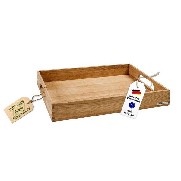 NATUREHOME Holztablett Serviertablett Küchentablett Serie NH-B 50 x 35,5 x 7cm von NATUREHOME
