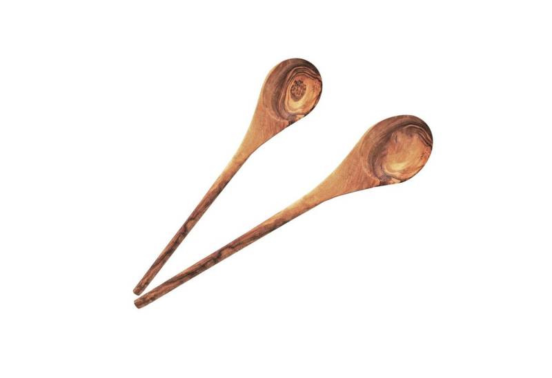NATUREHOME Kochlöffel 2-tlg. Kochlöffel-Set Olivenholz, 25 + 35 cm, Olivenholz, Handarbeit, Hitzebeständig von NATUREHOME