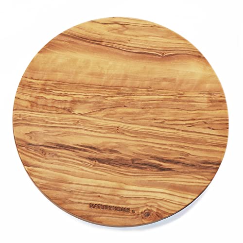 NATUREHOME Olivenholz Schneidebrett 30cm Rund - antibakterielles und antiseptisches Holzschneidebrett Frühstücksbrett Massivholz Küchenbrett Holzbrett hochwertig NATUREHOME Olivenholz Schneidebrett 30cm Rund - antibakterielles und antiseptisches Holzschneidebrett Frühstücksbrett Massivholz Küchenbrett Holzbrett hochwertig von NATUREHOME