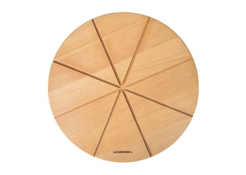 NATUREHOME Pizzateller Pizzateller rund, div Modelle, (1 St), 35 cm, Buche, natürlich, nachhaltig, lebensmittelecht von NATUREHOME