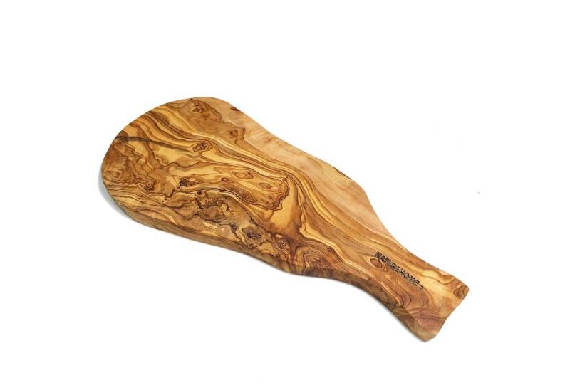NATUREHOME Schneidebrett Paddle Board - rustikales Schneidebrett oval mit Griff 30cm, Holz, Handarbeit, Haltbar von NATUREHOME