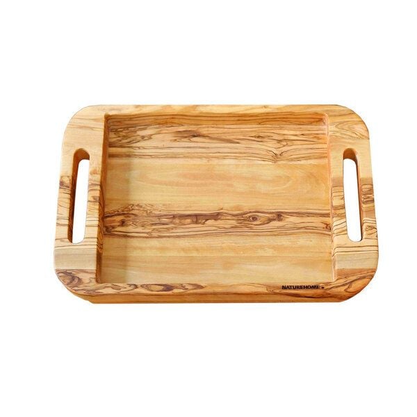 NATUREHOME Holztablett Olivenholz Einzigartig Massiv mit Griffen Serie NH-F NATUREHOME Holztablett Olivenholz Einzigartig Massiv mit Griffen Serie NH-F von NATUREHOME