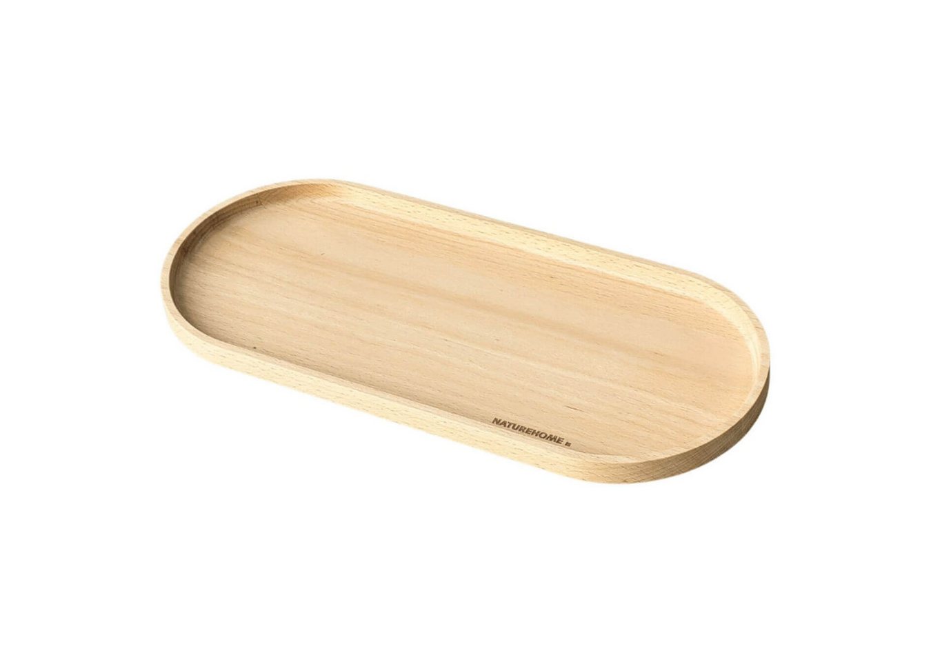 NATUREHOME Tablett NH-J Tablett Buche medium 35x15x1,5cm, Buchenholz, (1-tlg), nachhaltig, handarbeit, pflegeleicht, langlebig von NATUREHOME