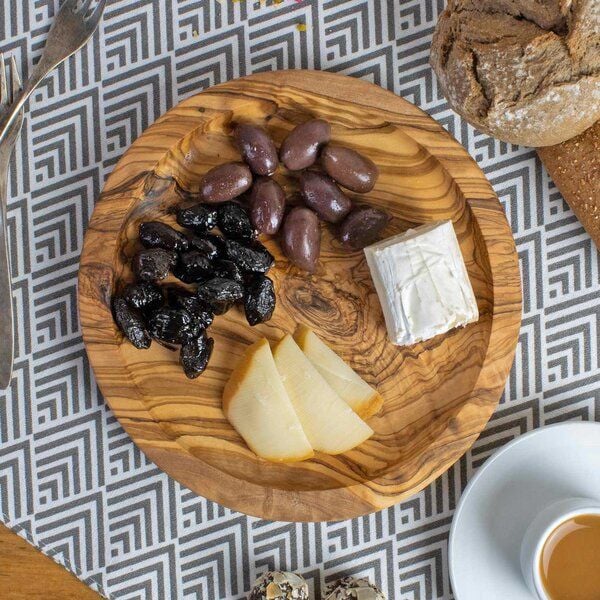 NATUREHOME Teller Servierplatte Olivenholz Design Handarbeit rund oder eckig von NATUREHOME
