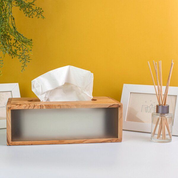 Taschentuch-Box Kosmetik-Box aus Olivenholz u. Glas Naturehome Design Taschentuch-Box Kosmetik-Box aus Olivenholz u. Glas Naturehome Design von NATUREHOME